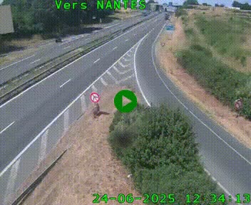 Webcam N147 au nord de Poitiers et à la jonction avec la A10