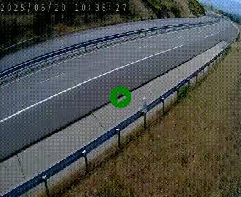 Caméra autoroute A75 à hauteur de la sortie 42 (Rodez, Laissac, Aire de l'Auvergne) située sur la commune d'Auberoques, près de Sévérac-le-Château
