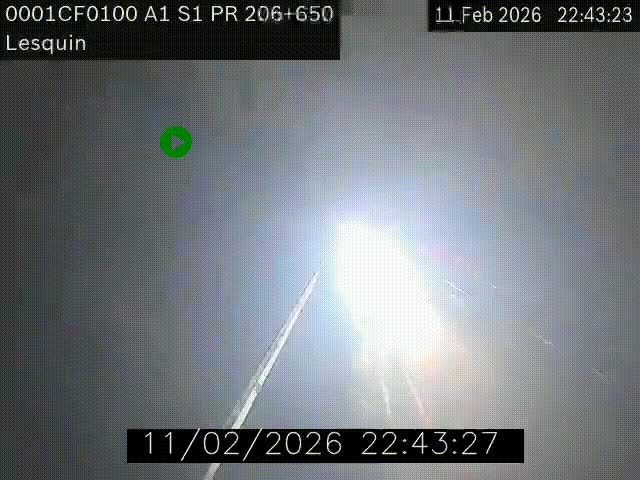 Webcam autoroute A1 à hauteur de Lesquin. Vue orientée vers Lille