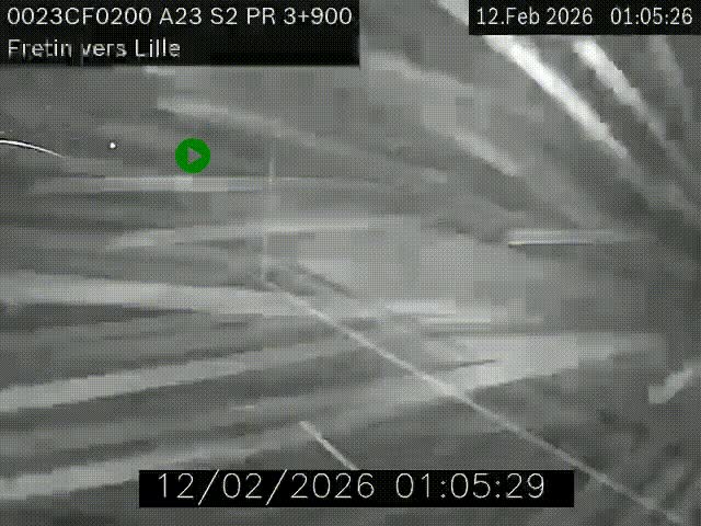 Webcam autoroute A23 à hauteur de Fretin. Vue orientée vers Lille