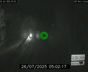Webcam sur la N165 après le Pont de l'Iroise, à l'entrée de Brest