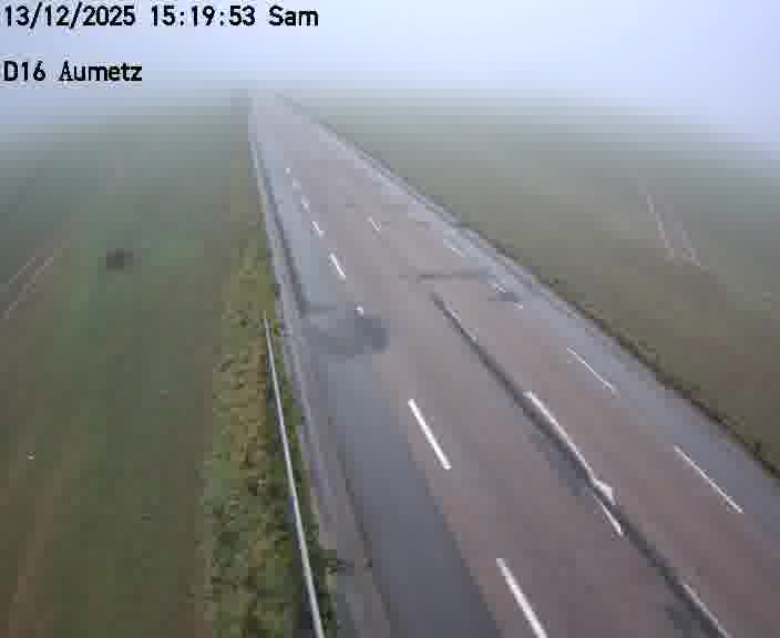Webcam sur la D16 à Aumetz. Vue orientée vers A30