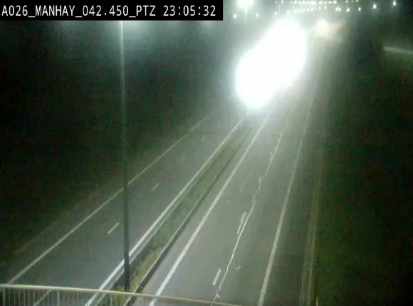 Webcam autoroute A26/E25 à hauteur de Manhay, à la jonction avec la N651 en direction de Liège - BK 42.4