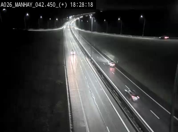 Webcam autoroute A26/E25 à hauteur de Manhay, à la jonction avec la N651 en direction de Luxembourg - BK 42.4
