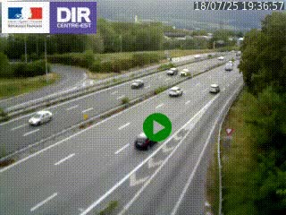 Webcam sur la Nationale 201 à hauteur de la sortie Chambéry-Nord, avant à la jonction entre l'A41 et l'A43, en direction de Lyon