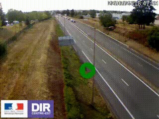 Webcam à Mably, à proximité de Roanne en direction de Moulins sur la N7