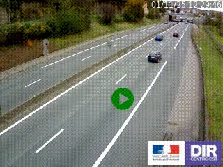 Caméra autoroutière sur l'A47 à hauteur de Givors, a proximité de Lyon. La webcam est orientée vers Lyon