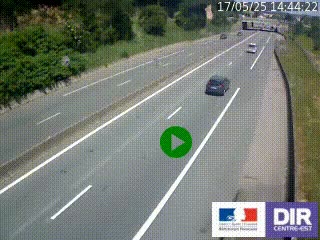 Caméra autoroutière sur l'A47 à hauteur de Givors, a proximité de Lyon. La webcam est orientée vers Lyon