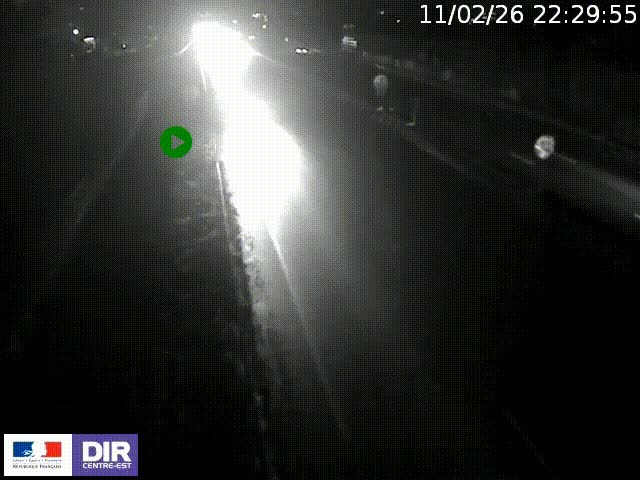 Webcam à Bron sur l'A43 à la jonction avec le boulevard périphérique de Lyon (D383). Vue orientée vers Lyon