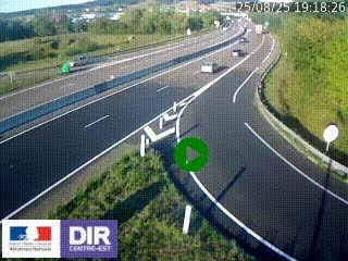 Webcam routière sur la RN6 à Auxerre, à hauteur de la sortie Monéteau, en direction de l'A6 (Gurgy)