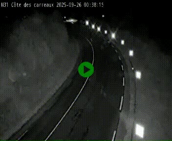 Webcam en haut de la Côte des Carreaux sur la N31 à Avesnes-en-Bray. Vue orientée vers Rouen