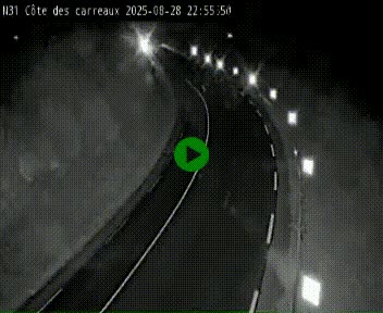 Webcam en haut de la Côte des Carreaux sur la N31 à Avesnes-en-Bray. Vue orientée vers Rouen