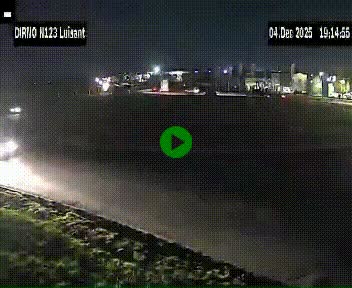 Webcam en périphérie de Chartres sur la N123, à hauteur de Luisant. Vue orientée vers Chartres