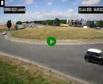 Webcam en périphérie de Chartres sur la N123, à hauteur de Luisant. Vue orientée vers Chartres
