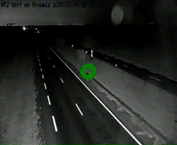 Webcam à hauteur de Vert-en-Drouais sur la N12, en périphérie de Dreux. Vue orientée vers Alençon