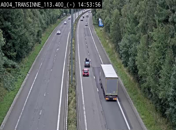 Caméra trafic E411 (A4) - Transinne direction Namur - BK 113.425