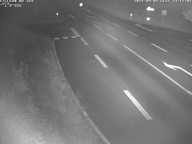 Webcam sur la RD164 à Tilleux. Vue orientée vers Neufchâteau