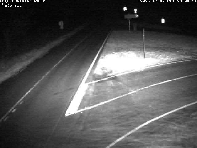 Webcam à Bellefontaine dans les Vosges à 552 mètres d'altitude sur la D63, à la jonction avec la D20A