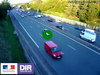 Webcam routière à Saint-Etienne-Terrenoire sur la RN88 avant la jonction entre l'A72 et le Boulevard Périphérique de Saint-Etienne