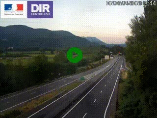 Caméra trafic à Meylan sur la Rocade-Sud de Grenoble en direction d'Aix-en-Provence