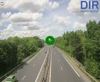 Webcam sur le périphérique de Caen (N814) à l'est de la ville, à Mondeville hauteur de la sortie 2, Presqu'île-Rives de l'Orne, au bout de l'autoroute A13