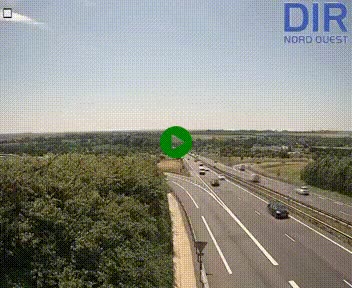 Webcam au début de l'A84 sur le périphérique Ouest de Caen (N814) à hauteur de la sortie 9, Porte de Bretagne