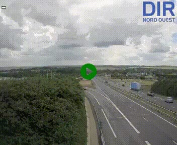 Webcam au début de l'A84 sur le périphérique Ouest de Caen (N814) à hauteur de la sortie 9, Porte de Bretagne