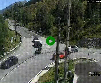 Webcam au carrefour de la croisade, à la jonction entre la N22 et la N320, avant le poste de douane franco-andorrane. Webcam à 1790 mètres d'altitude