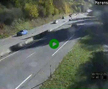 Webcam dans les Pyrénées à hauteur de Mérens-les-Vals sur N320, en direction de Pas de la Casa (Andorre)