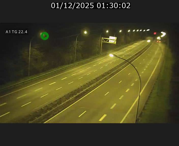 Traffic live webcam Luxembourg Flaxweiler - A1 direction Luxembourg - BK 22.4