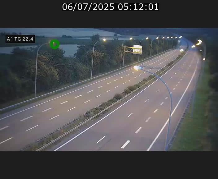 Traffic live webcam Luxembourg Flaxweiler - A1 direction Luxembourg - BK 22.4