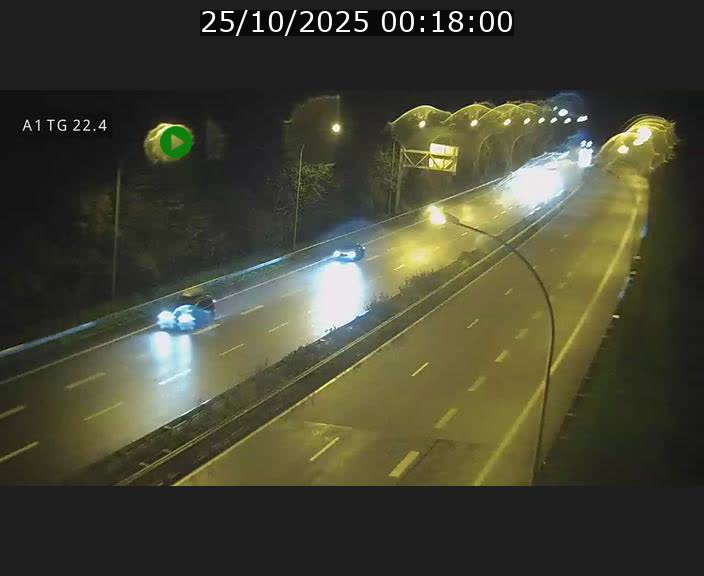 Traffic live webcam Luxembourg Flaxweiler - A1 direction Luxembourg - BK 22.4