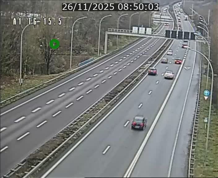 Traffic live webcam Luxembourg Munsbach - A1 direction Luxembourg - BK 15.5