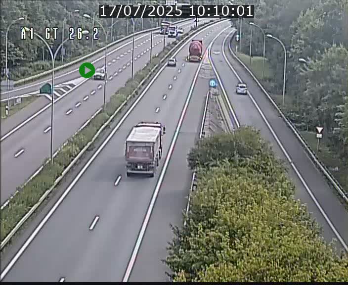 Traffic live webcam Luxembourg Grevenmacher - A1 direction Allemagne - BK 26.2
