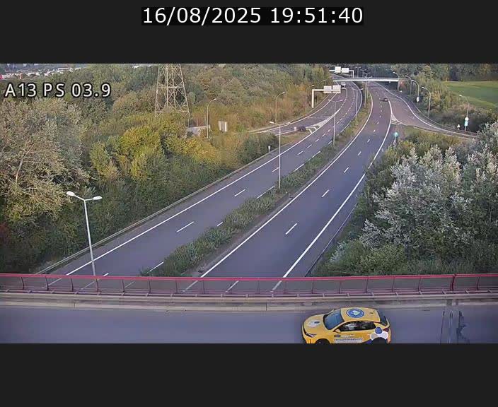 Traffic live webcam Luxembourg Differdange - A13 direction Esch-sur-Alzette - BK 3.9