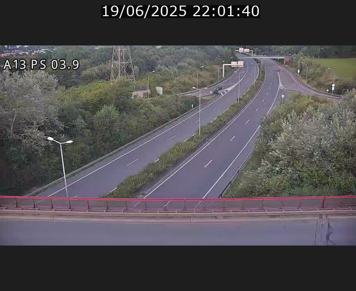 Traffic live webcam Luxembourg Differdange - A13 direction Esch-sur-Alzette - BK 3.9