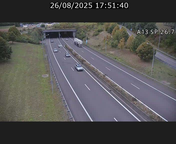 Traffic live webcam Luxembourg Frisange - A13 direction Luxembourg-ville - BK 26.7