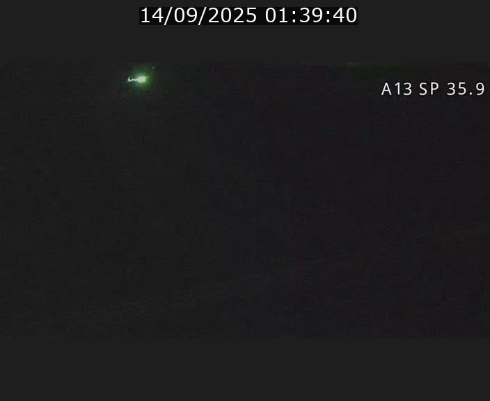 Webcam trafic sur A13 à l'entrée ouest du tunnel Markusbierg à Remerschen. Vue orientée vers Mondorf-les-Bains.
