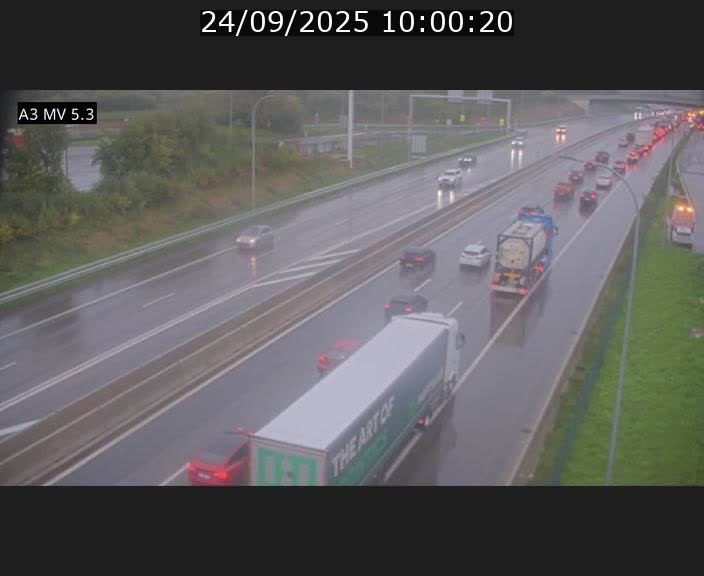 Webcam à l'Aire de Berchem au Luxembourg sur l'A3. Vue orientée vers la France
