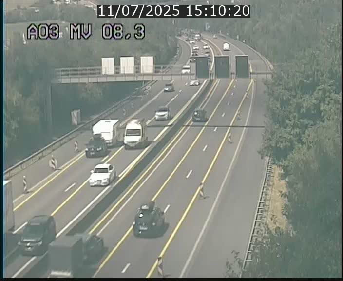 Webcam Autoroute après la Croix de Bettembourg en direction de Luxembourg sur l'A3