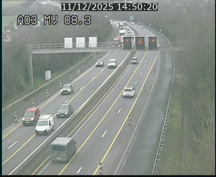 Webcam Autoroute après la Croix de Bettembourg en direction de Luxembourg sur l'A3