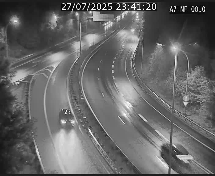 Caméra autoroute Luxembourg A7 - Echangeur A1/A7 Grünewald direction Tunnel Stafelter