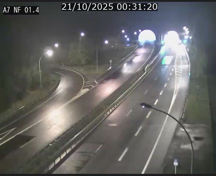 Caméra autoroute Luxembourg A7 - Echangeur Waldhaff - direction Tunnel Stafelter