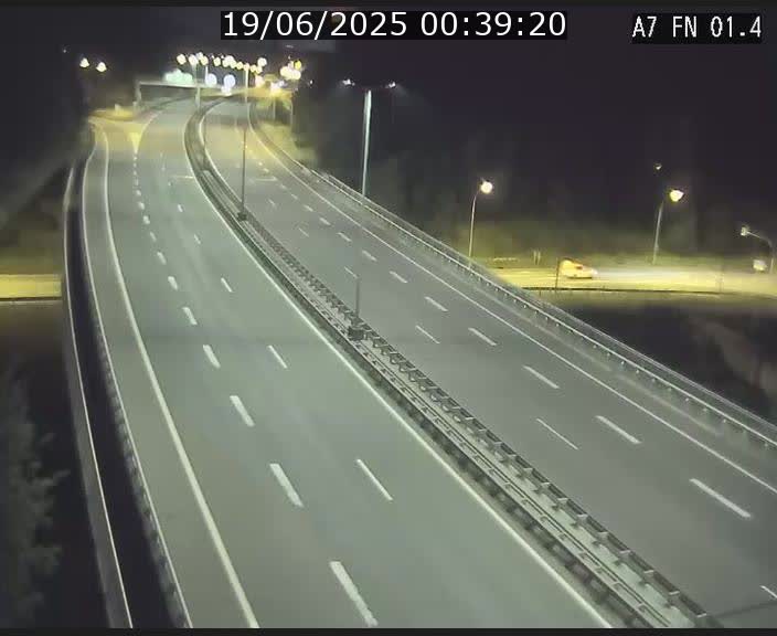 Caméra autoroute Luxembourg A7 - Tunnel Stafelter - direction Echangeur Grünewald