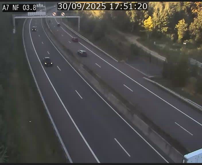 Webcam autoroute A7 au Luxembourg à la sortie du Tunnel Stafelter vers le Nord