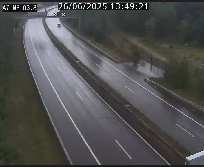 Webcam autoroute A7 au Luxembourg à la sortie du Tunnel Stafelter vers le Nord