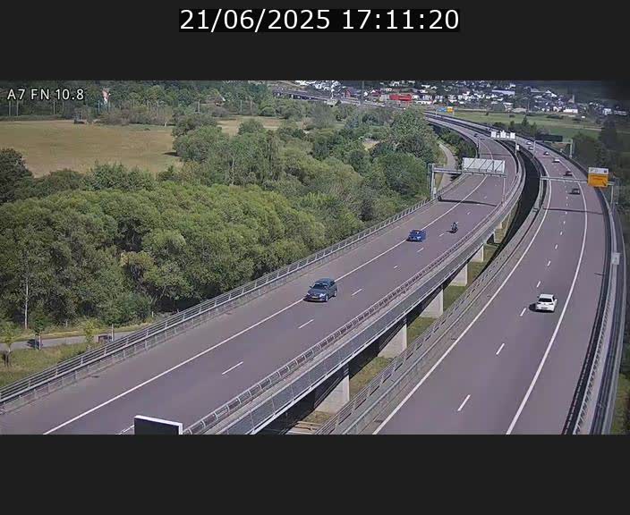 Caméra trafic Luxembourg - A7, Tunnel Gousselerbierg, sortie sud, direction rond-point Lorentzweiler (BK 10.8)