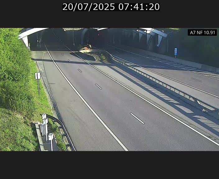 Caméra trafic Luxembourg - A7, Tunnel Gousselerbierg, entrée sud, direction Mersch