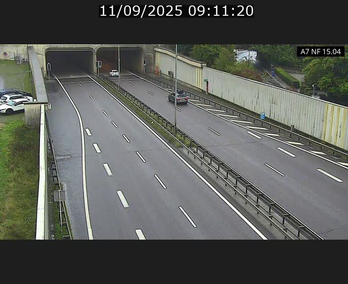 Caméra trafic Luxembourg - A7, Tunnel Mersch, entrée sud, direction Ettelbruck
