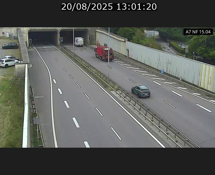 Caméra trafic Luxembourg - A7, Tunnel Mersch, entrée sud, direction Ettelbruck